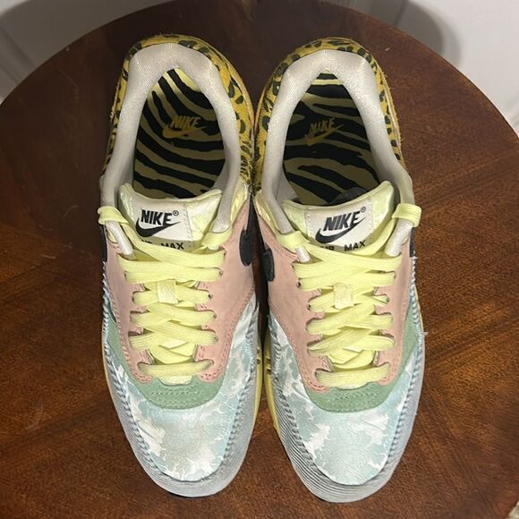 🔥🔥 NIKE Air Max 1 'Spring Mix' Size 8 Teal Tint / Lemon Wash Running Sneakers - Picture 6 of 16